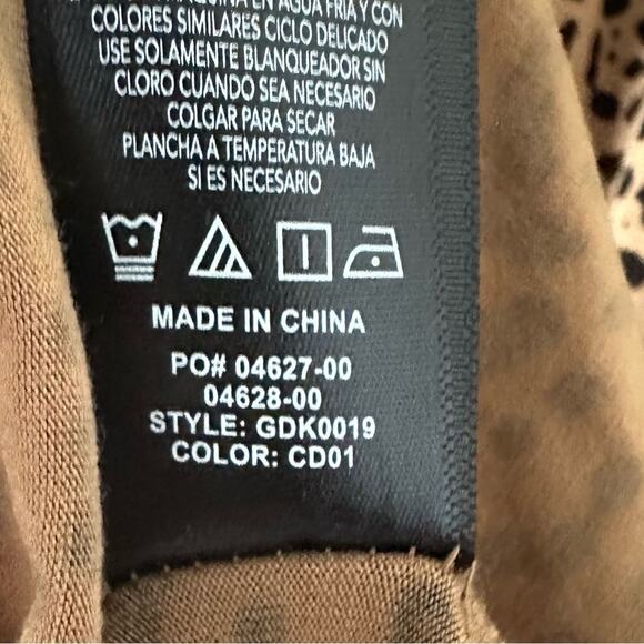 GOOD AMERICAN Daynight Long Sleeve Midi Wrap Dress in Caramel Leopard - Picture 5 of 8